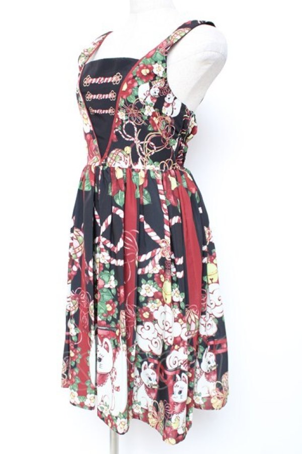 画像2: Royal Princess Alice / お狐様ドレス/絢爛白狐(たまコラボレーション)  黒 Y-25-12-27-061-LO-OP-SZ-ZY (2)