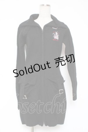 画像: MA / キャッスル刺繍ニット  黒 Y-25-12-27-065-PU-TO-SZ-ZY