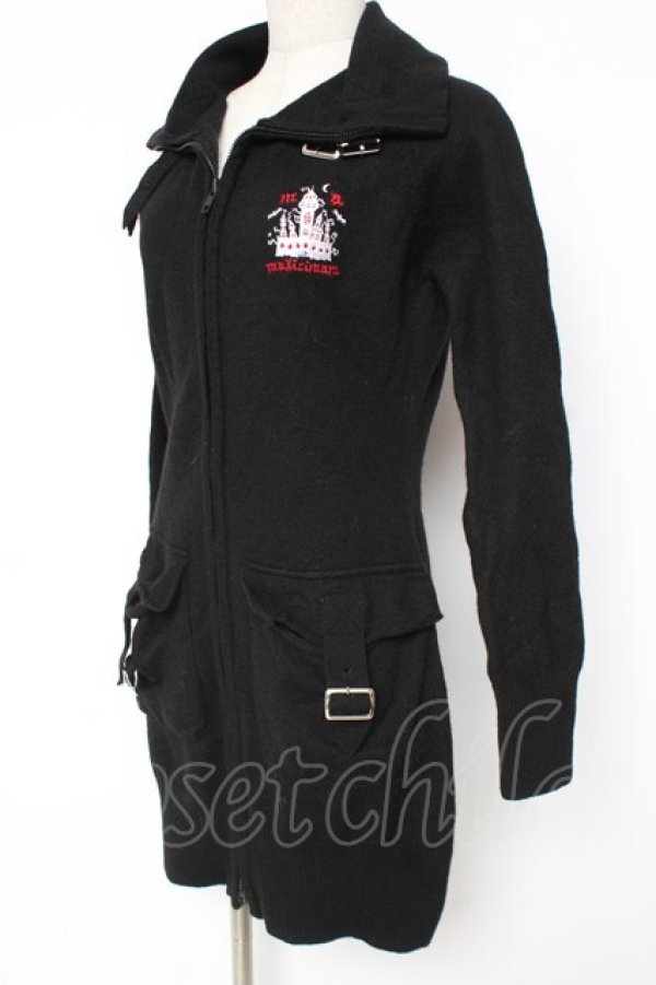 画像2: MA / キャッスル刺繍ニット  黒 Y-25-12-27-065-PU-TO-SZ-ZY (2)