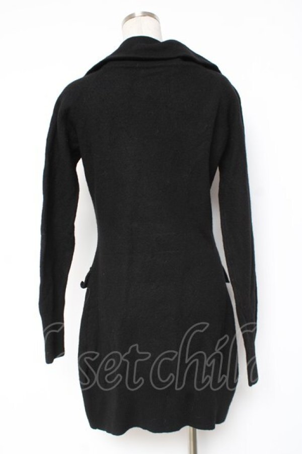 画像3: MA / キャッスル刺繍ニット  黒 Y-25-12-27-065-PU-TO-SZ-ZY (3)