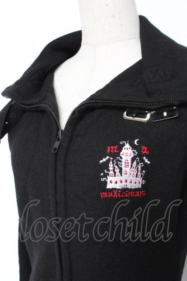 画像4: MA / キャッスル刺繍ニット  黒 Y-25-12-27-065-PU-TO-SZ-ZY (4)