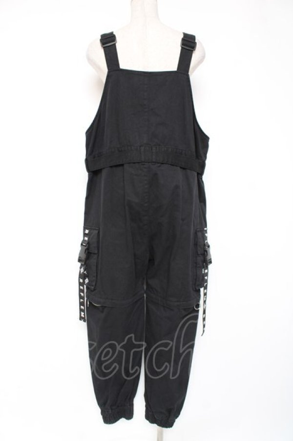 画像3: REFLEM / 2WAYカーゴオーバーオール F ブラック Y-25-12-27-066-PU-OP-SZ-ZY (3)