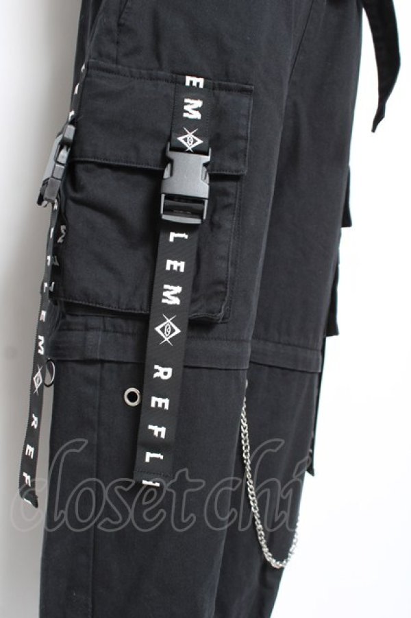 画像5: REFLEM / 2WAYカーゴオーバーオール F ブラック Y-25-12-27-066-PU-OP-SZ-ZY (5)