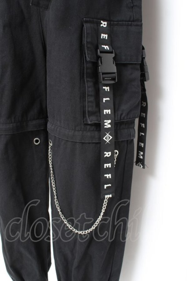 画像6: REFLEM / 2WAYカーゴオーバーオール F ブラック Y-25-12-27-066-PU-OP-SZ-ZY (6)