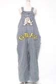 画像1: GALFY / 石ちゃんオーバーオール F ストライプ×ブルー Y-25-12-27-067-PU-OP-SZ-ZY (1)