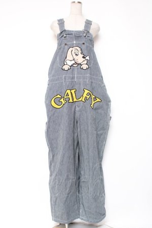 画像: GALFY / 石ちゃんオーバーオール F ストライプ×ブルー Y-25-12-27-067-PU-OP-SZ-ZY