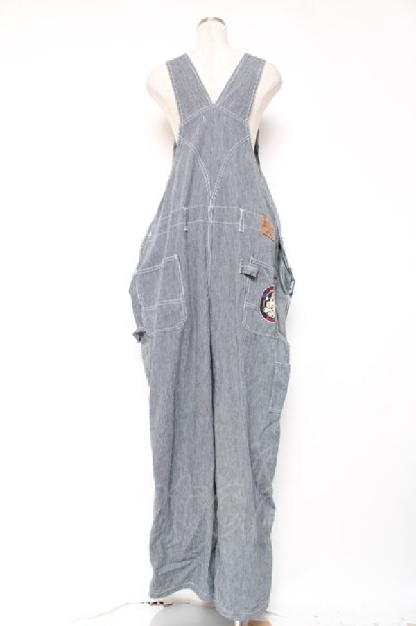 画像3: GALFY / 石ちゃんオーバーオール F ストライプ×ブルー Y-25-12-27-067-PU-OP-SZ-ZY (3)