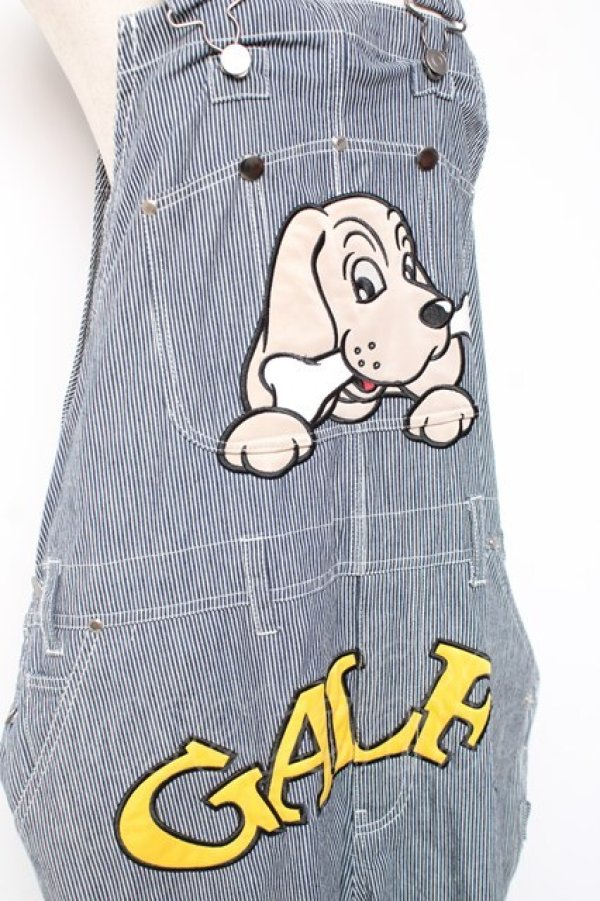 画像5: GALFY / 石ちゃんオーバーオール F ストライプ×ブルー Y-25-12-27-067-PU-OP-SZ-ZY (5)