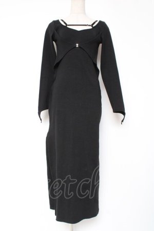 画像: Melt the lady / ストラップタイトワンピース F ブラック Y-25-12-27-068-PU-OP-SZ-ZY