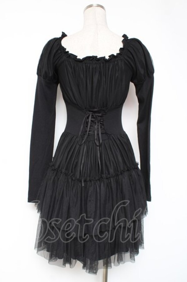 画像3: Sheglit / チュールティアードワンピース M ブラック Y-25-12-27-070-EL-OP-SZ-ZY (3)