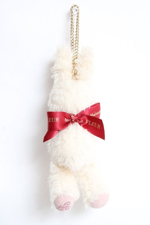 画像2: Maison de FLEUR / 仲良しうさぎさんチャーム  アイボリー Y-25-12-27-009-LO-ZA-SZ-ZY (2)