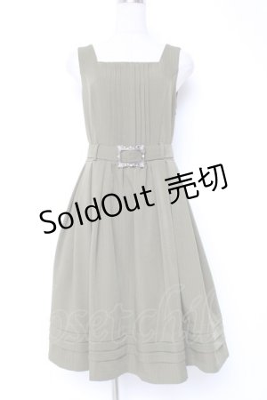 画像: LIEF / セレナスクールバイアスタックジャンパースカート  カーキ Y-25-12-27-073-LO-OP-SZ-ZI