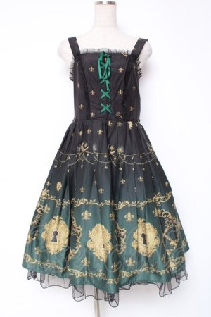 画像: axes femme kawaii / 鍵柄ジャンスカ  グリーン Y-25-12-27-074-AX-OP-SZ-ZY