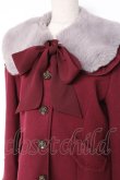 画像4: axes femme / ファー襟付編上ショートコート F ワイン Y-25-12-27-080-AX-CO-SZ-ZY (4)