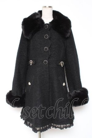 画像: LIZ LISA / サイドハートバックルAラインコート 0 黒 Y-25-12-27-081-LO-CO-SZ-ZY