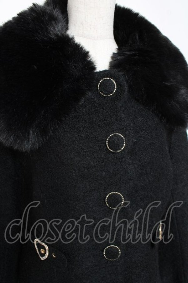 画像6: LIZ LISA / サイドハートバックルAラインコート 0 黒 Y-25-12-27-081-LO-CO-SZ-ZY (6)