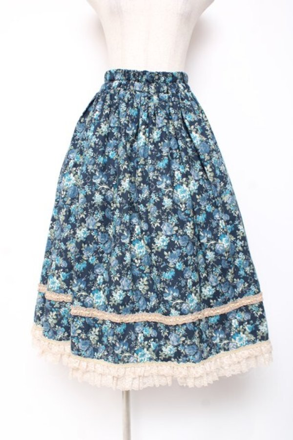 画像1: PrivateSquare. / アデラマキシ丈スカート M ネイビー Y-25-12-27-084-LO-SK-SZ-ZY (1)