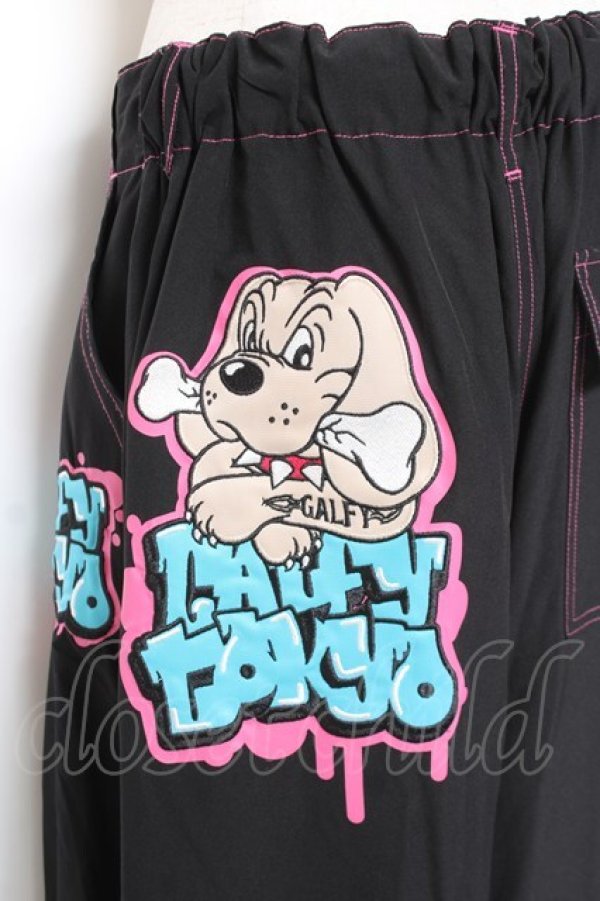 画像4: GALFY / わんわん落書き カラフルパンツ 中型犬(L) ブラック×ピンク Y-25-12-27-086-PU-PA-SZ-ZY (4)