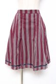 画像1: axes femme POETIQUE / グログランテープレジメンタルフレアスカート  ワイン Y-25-12-27-092-AX-SK-SZ-ZY (1)