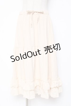 画像: axes femme kawaii / ミディフリルペチスカート M 生成り Y-25-12-27-094-AX-SK-SZ-ZY