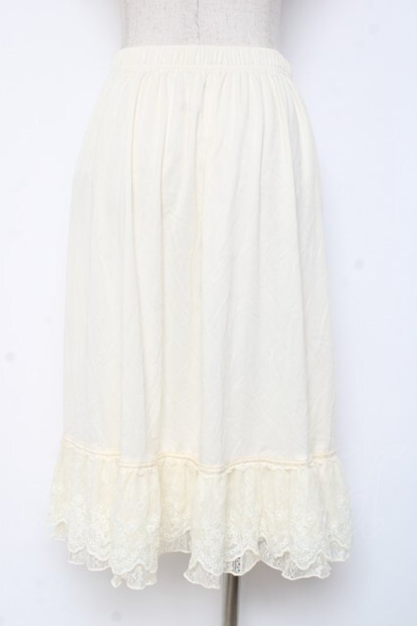 画像2: axes femme / レース重ねペチスカート M 生成り Y-25-12-27-095-AX-SK-SZ-ZY (2)
