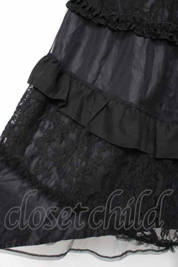 画像3: axes femme / チュールレースティアードスカート F 黒 Y-25-12-27-098-AX-SK-SZ-ZY (3)