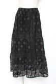 画像1: axes femme / 総レースティアードスカート M 黒 Y-25-12-27-100-AX-SK-SZ-ZY (1)