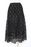画像2: axes femme / 総レースティアードスカート M 黒 Y-25-12-27-100-AX-SK-SZ-ZY (2)