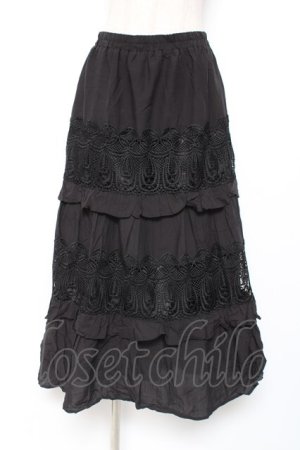 画像: axes femme NOSTALGIE / コットンティアードスカート M 黒 Y-25-12-27-101-AX-SK-SZ-ZY