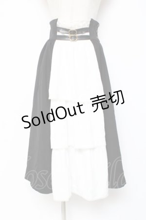 画像: MIHO MATSUDA / スカート・ヴィフィール  ブラック×ホワイト Y-25-12-27-102-GO-SK-SZ-ZY