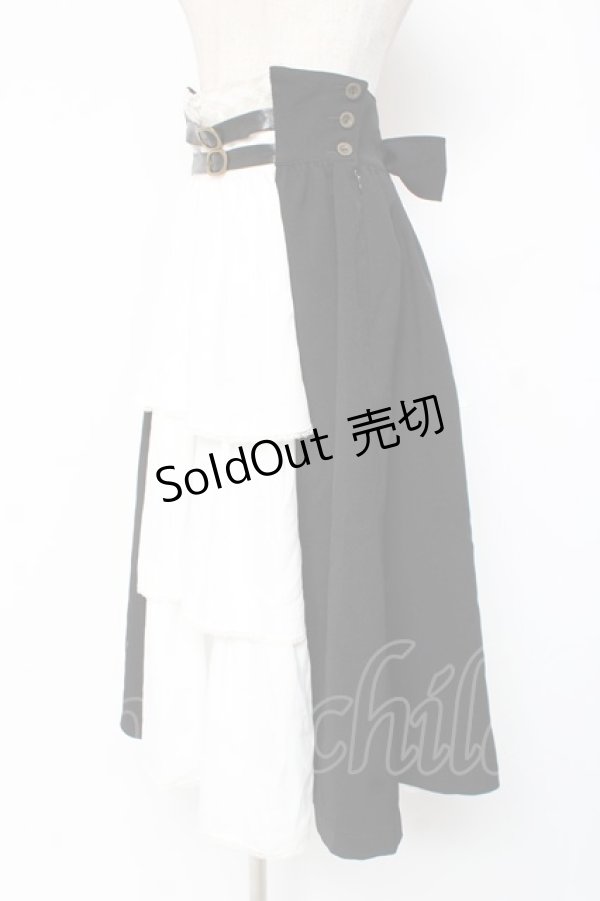 画像2: MIHO MATSUDA / スカート・ヴィフィール  ブラック×ホワイト Y-25-12-27-102-GO-SK-SZ-ZY (2)