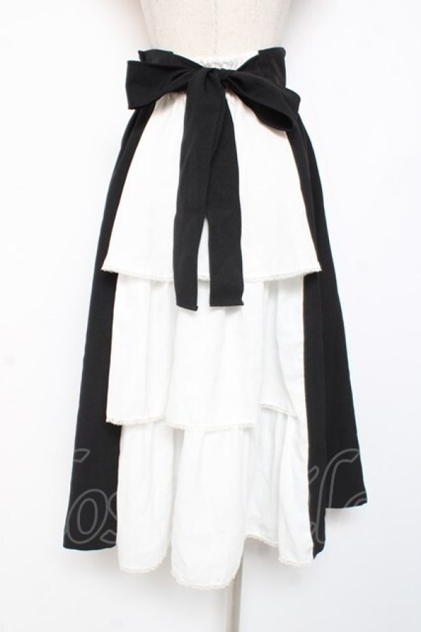 画像3: MIHO MATSUDA / スカート・ヴィフィール  ブラック×ホワイト Y-25-12-27-102-GO-SK-SZ-ZY (3)