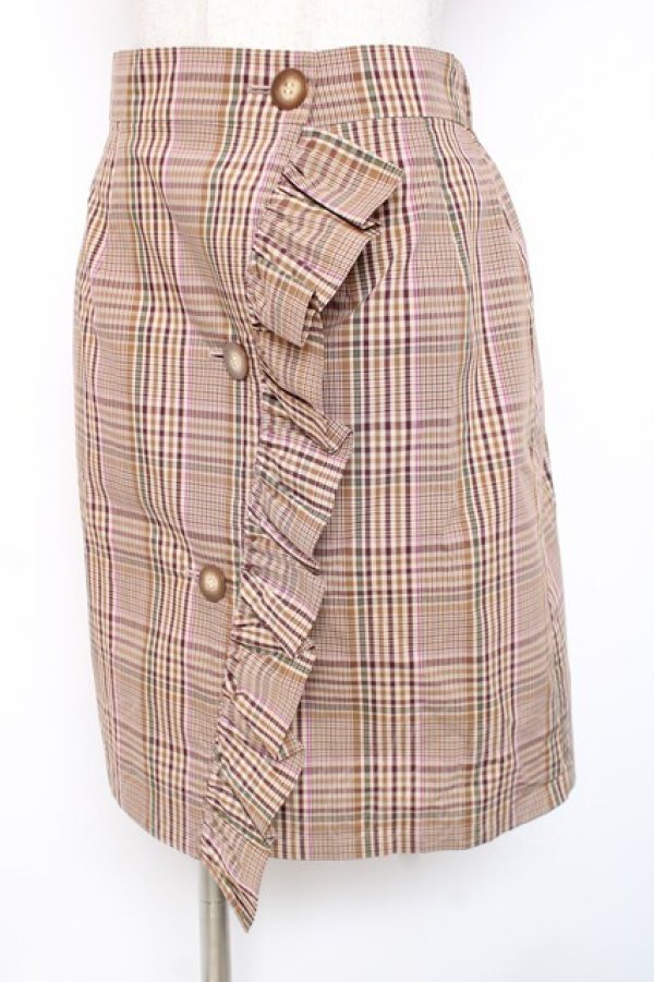 画像2: MILK / ラップミニスカート  ブラウン Y-25-12-27-103-ML-SK-SZ-ZY (2)