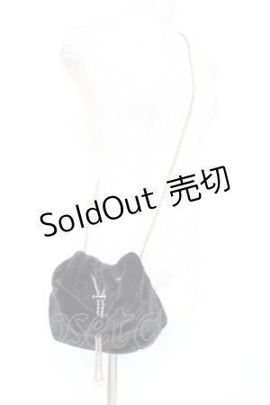 画像: axes femme / チェーン使いファーバッグ  黒 Y-25-12-27-016-AX-BG-SZ-ZY