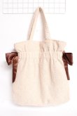 画像2: Maison de FLEUR / EC限定ボアダブルリボントートバッグ F ベージュ Y-25-12-27-020-LO-BG-SZ-ZY (2)