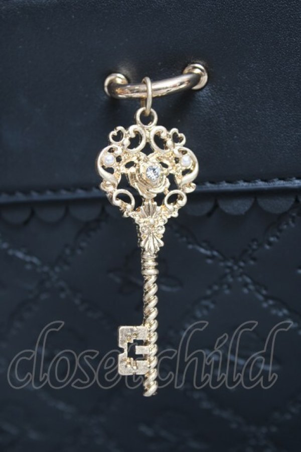 画像4: axes femme / 鍵付き薔薇デザインバッグ  黒 Y-25-12-27-021-AX-BG-SZ-ZY (4)