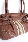 画像3: axes femme / レース使い編み上げバッグ  茶 Y-25-12-27-025-AX-BG-SZ-ZY (3)