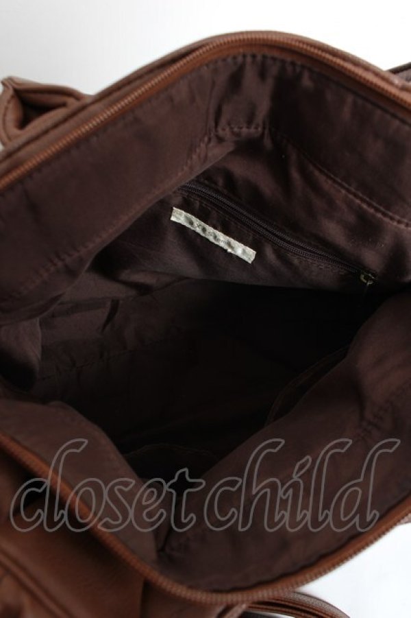 画像5: axes femme / レース使い編み上げバッグ  茶 Y-25-12-27-025-AX-BG-SZ-ZY (5)