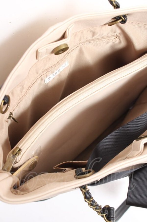 画像4: axes femme / リボン使いトート  キナリ Y-25-12-27-026-AX-BG-SZ-ZY (4)