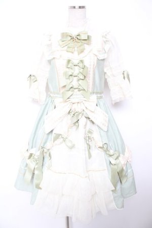 画像: BABY, THE STARS SHINE BRIGHT / Lumiere eclatanteリボンリボンワンピース  ミント Y-25-12-28-014-BA-OP-SA-ZY