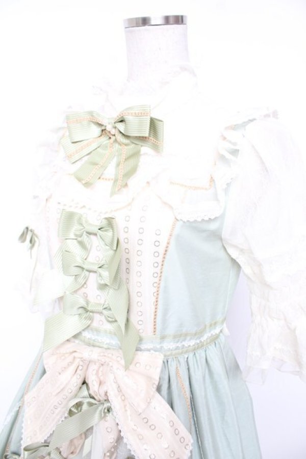 画像3: BABY, THE STARS SHINE BRIGHT / Lumiere eclatanteリボンリボンワンピース  ミント Y-25-12-28-014-BA-OP-SA-ZY (3)