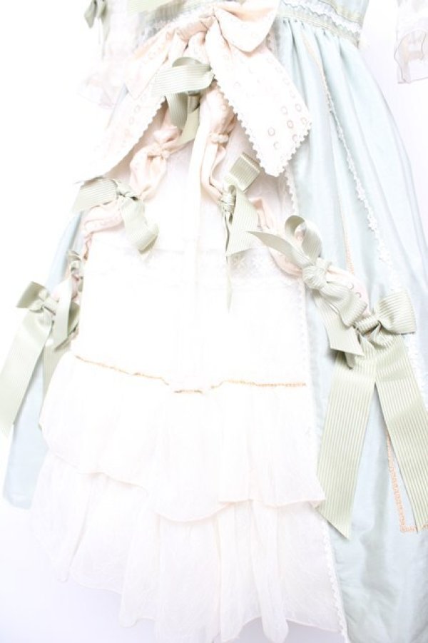画像4: BABY, THE STARS SHINE BRIGHT / Lumiere eclatanteリボンリボンワンピース  ミント Y-25-12-28-014-BA-OP-SA-ZY (4)