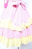 画像6: Angelic Pretty / ギンガムシャーベットジャンパースカート  ピンク×イエロー Y-25-12-28-002-AP-OP-SZ-ZY (6)