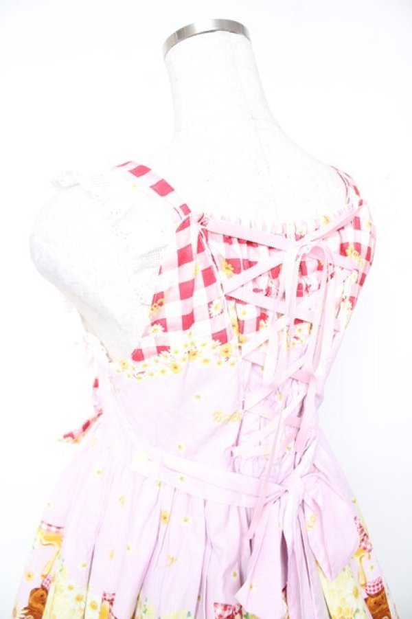 画像5: BABY, THE STARS SHINE BRIGHT / Bee My Sweet Honey柄ハートヨークジャンパースカート  ピンク Y-25-12-28-017-BA-OP-SZ-ZY (5)