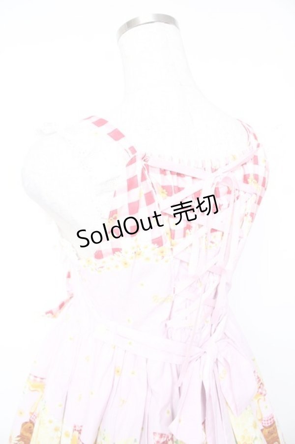 画像5: BABY, THE STARS SHINE BRIGHT / Bee My Sweet Honey柄ハートヨークジャンパースカート  ピンク Y-25-12-28-017-BA-OP-SZ-ZY (5)