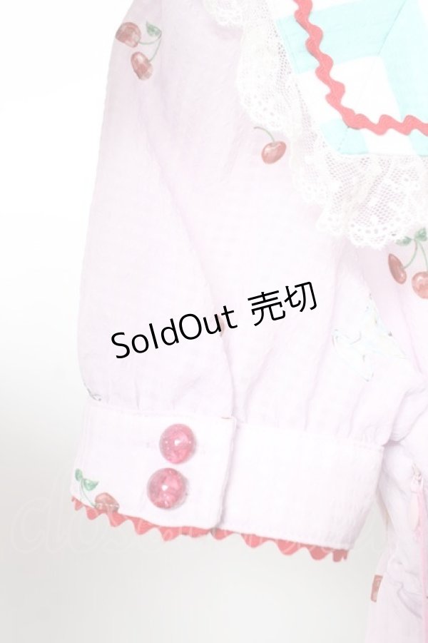 画像6: BABY, THE STARS SHINE BRIGHT / Kitten’s Sweet Cherries Cafe Diner柄ワンピース  ピンク Y-25-12-28-018-BA-OP-AS-ZY (6)