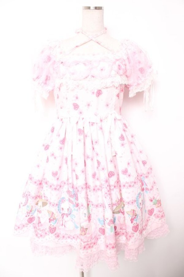 画像1: Angelic Pretty / Ohanami Bunnyワンピース  ピンク Y-25-12-28-019-AP-OP-SZ-ZY (1)