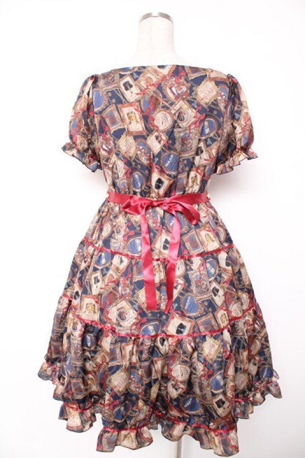 画像2: ALICE and the PIRATES / Memory frame of royal crown柄ワンピース  紺 Y-25-12-28-020-PA-OP-SZ-ZY (2)