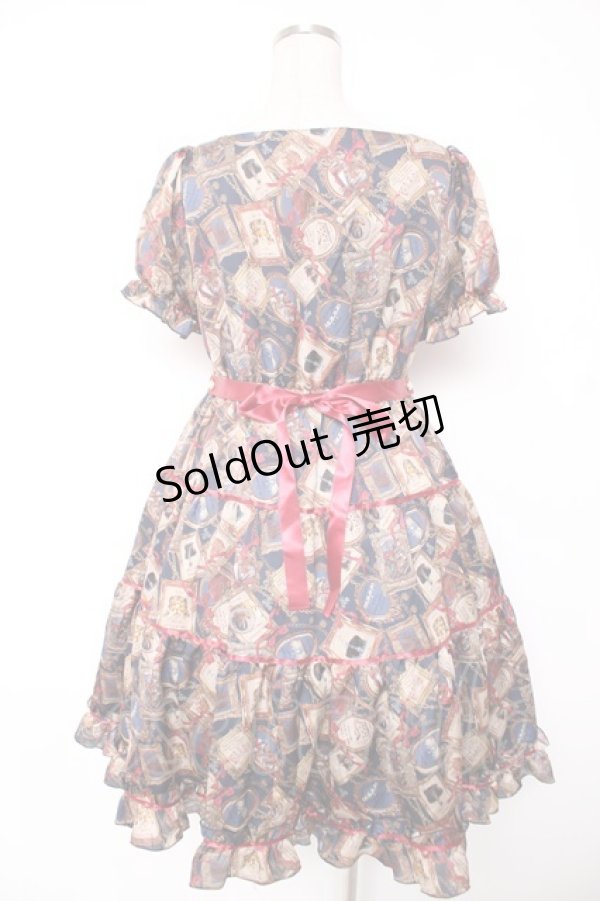 画像2: ALICE and the PIRATES / Memory frame of royal crown柄ワンピース  紺 Y-25-12-28-020-PA-OP-SZ-ZY (2)