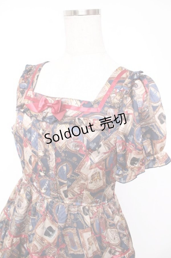 画像3: ALICE and the PIRATES / Memory frame of royal crown柄ワンピース  紺 Y-25-12-28-020-PA-OP-SZ-ZY (3)